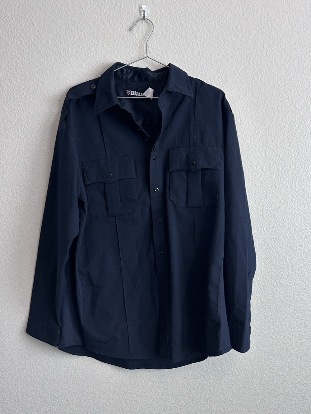 Blauer Men's Utility Shirt in Blue size Large (16.5) Like New